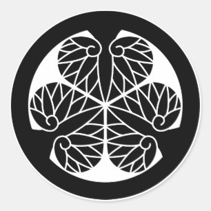 Tokugawa Hollyhock (13 stamens) Classic Round Sticker