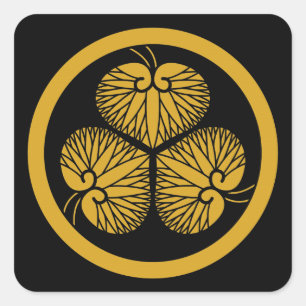 Tokugawa hollyhock 1(first,2nd,3rd)33 square sticker