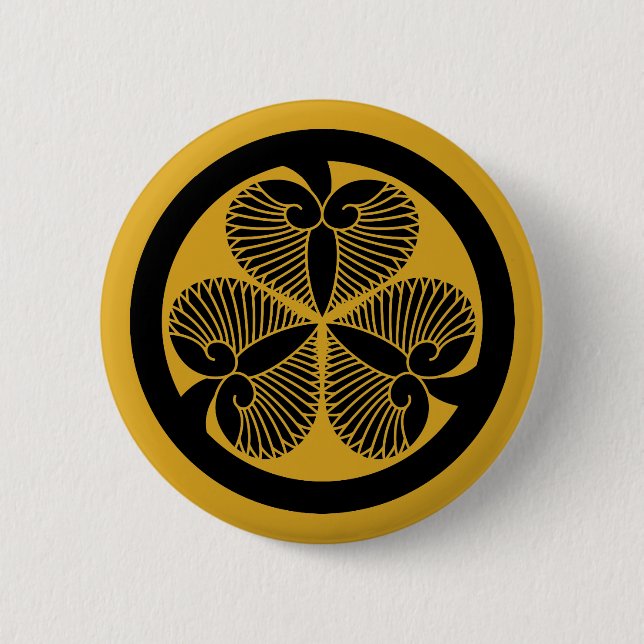 Tokugawa hollyhock 7(6th Ienobu)35 Button (Front)