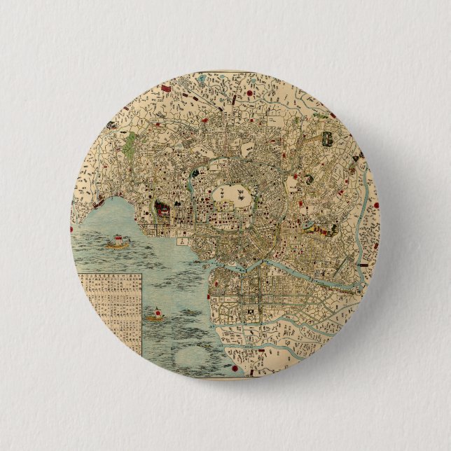 tokyo1854 pinback button (Front)