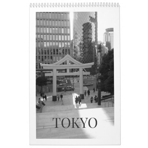 Tokyo 2024 black and white  calendar