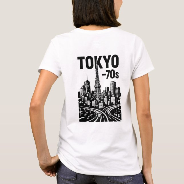 Tokyo—70s Retro Art T-Shirt | Vintage Japan... (Back)