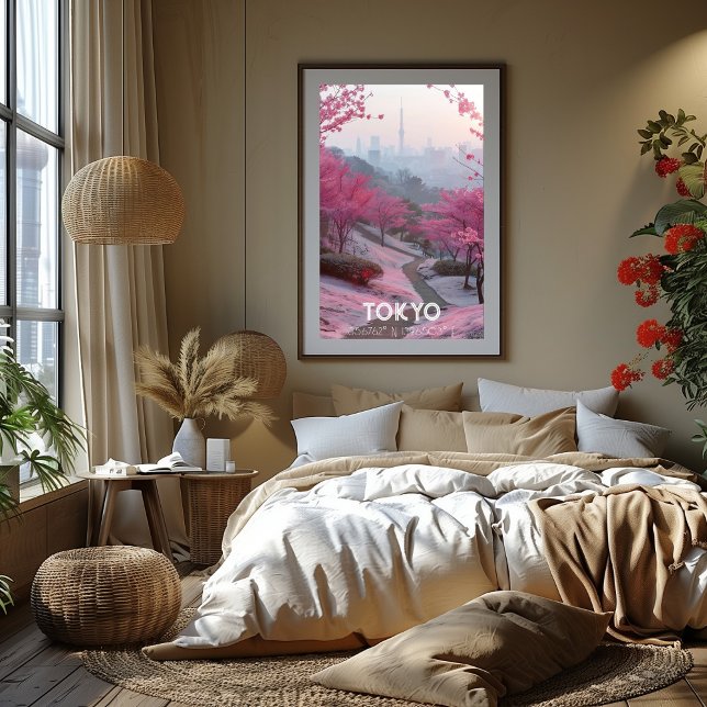 Tokyo: Artistic Photo with Coordinates. Poster (Creator Uploaded)