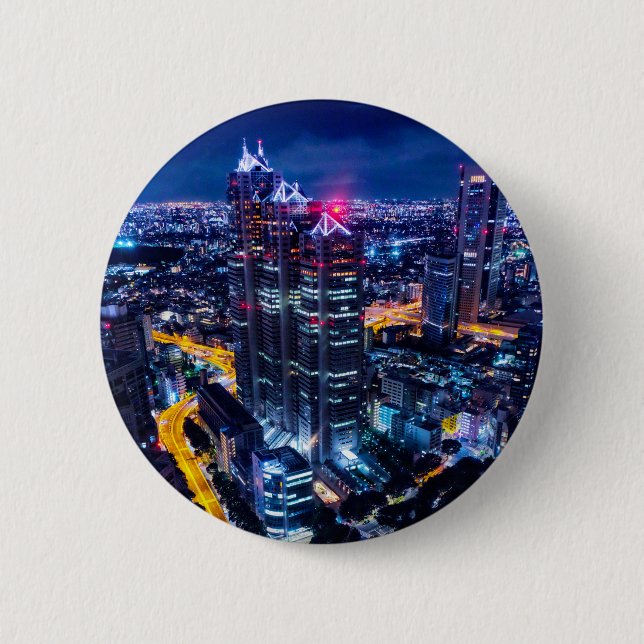 Tokyo at night button (Front)