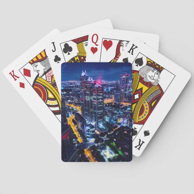 Tokyo at night poker cards (Back)