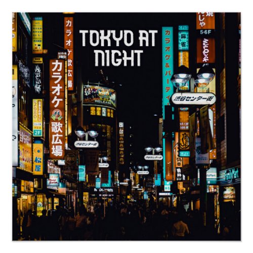 Tokyo At Night  Poster