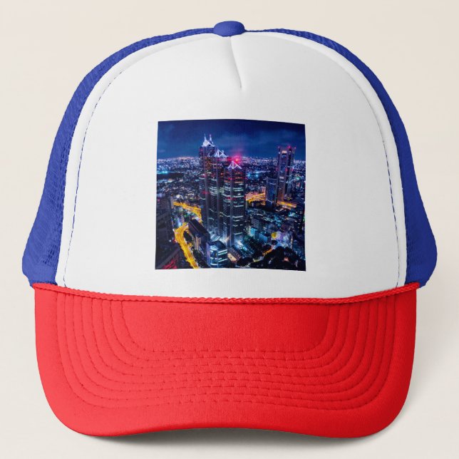 Tokyo at night trucker hat (Front)