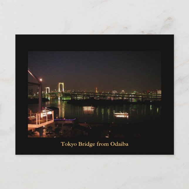 Tokyo Bridge From Odaiba, Tokyo Japan Postcard (Front)