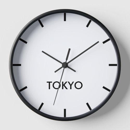 Tokyo Capital of Japan time zone minimalist Clock