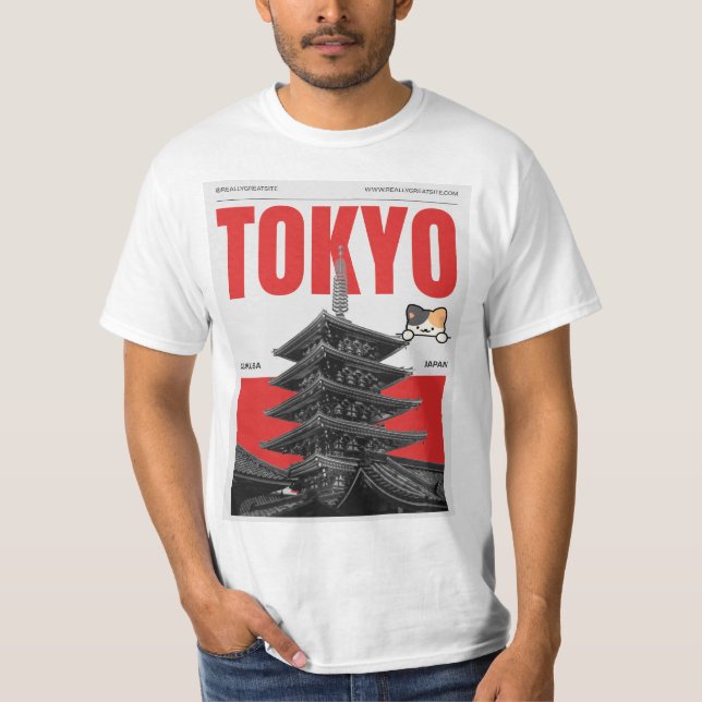 Tokyo & cat lovers T-Shirt (Front)
