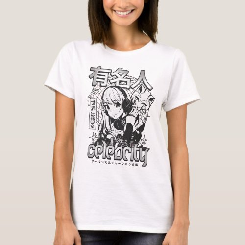 Tokyo Celebrity Anime Girl T_shirt
