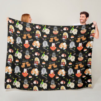 TOKYO CHOWTIME  Chow  Fleece Blanket