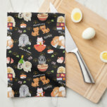 TOKYO CHOWTIME  Chow  Kitchen Towel<br><div class="desc">Step into the bustling backstreets of Tokyo where lanterns glow, chopsticks clink, and Chow Chows gather for the most adorable feast in town. Tokyo Chowtime is a whimsical new design that brings these charming Chows to life as they slurp ramen, nibble sushi, and share bento boxes at cozy night market...</div>