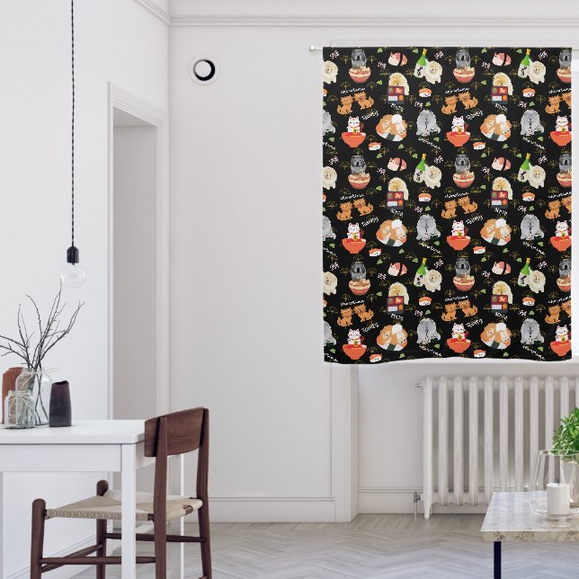 TOKYO CHOWTIME  Chow  Sheers or Blackout curtains (Living Room)