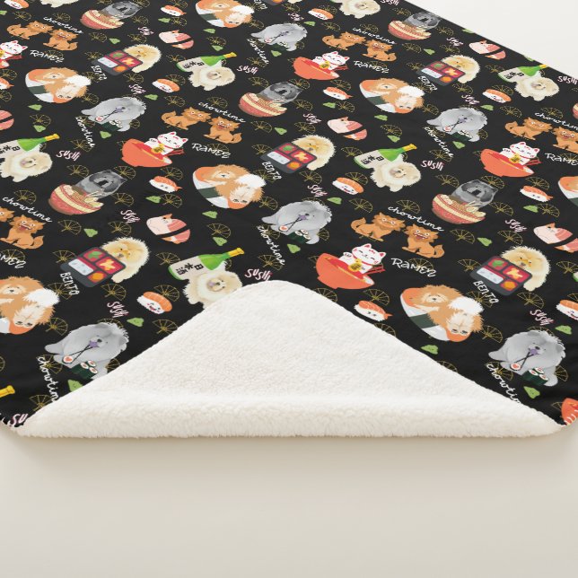 TOKYO CHOWTIME  Chow  Sherpa Blanket (3/4)