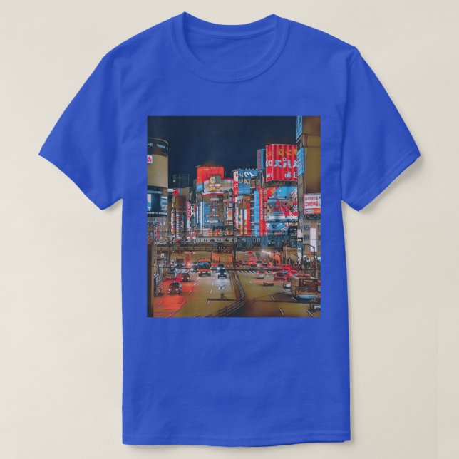 Tokyo City Night Street  T-Shirt (Design Front)