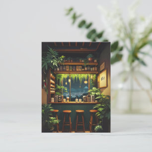 Tokyo Coffee House Holiday Postcard
