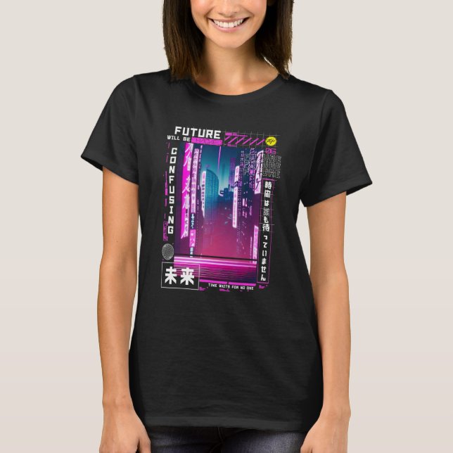 Tokyo cyberpunk vaporwave in japanese retro vibes  T-Shirt (Front)
