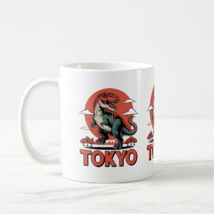 Tokyo Dinosaur  – Retro T-Rex Japan Coffee Mug