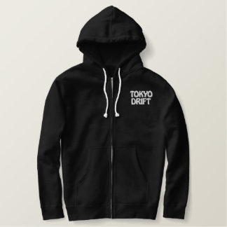 Tokyo Drift Minimalist Streetwear Embroidered Hood Hoodie