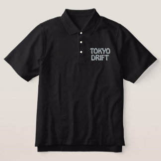 Tokyo Drift Minimalist Streetwear Embroidered Hood Polo Shirt
