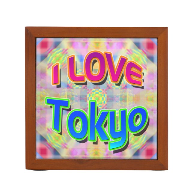 Tokyo Festival 3 "I LOVE Tokyo" Desk Organizer (Front)