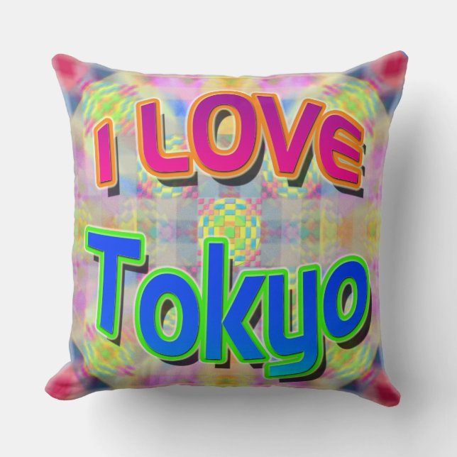 Tokyo Festival 3 "I LOVE Tokyo" Pillow (Front)