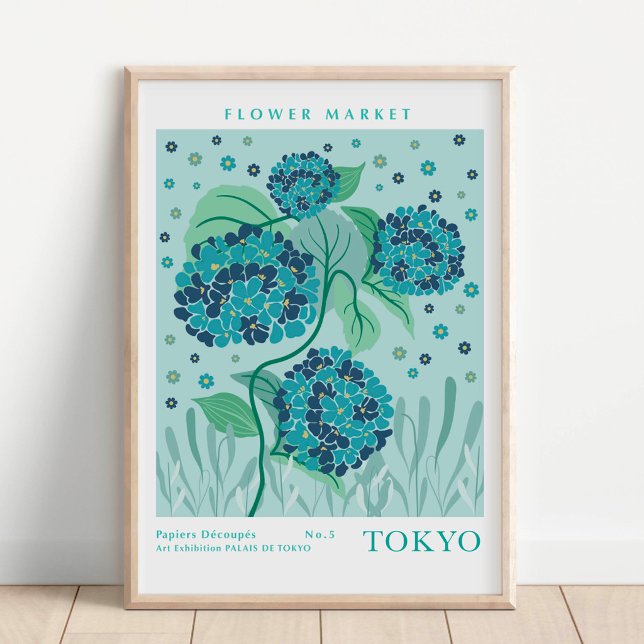 Tokyo Flower Market Hydrangea Poster (Creator Uploaded)