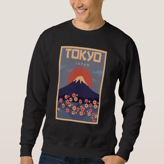 Tokyo Fuji Volcano Japan Sweatshirt (Front)