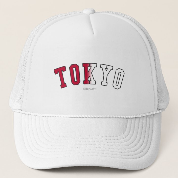 Tokyo in Japan National Flag Colors Hat