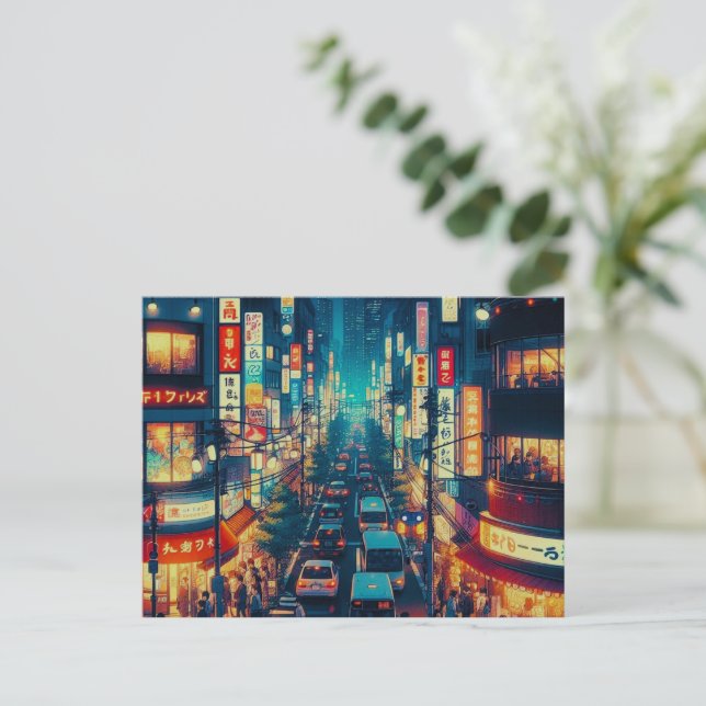 Tokyo in Motion Holiday Postcard (Standing Front)