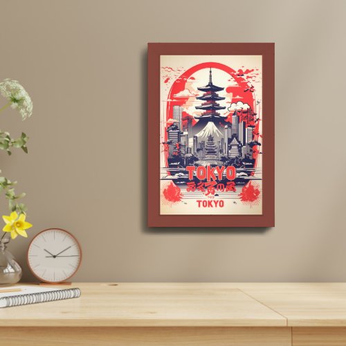 Tokyo in Paint Framed Art