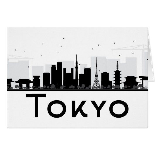 Tokyo, Japan | Black & White City Skyline (Front Horizontal)