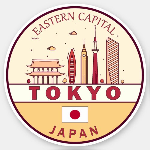 Tokyo Japan City Skyline Emblem Sticker