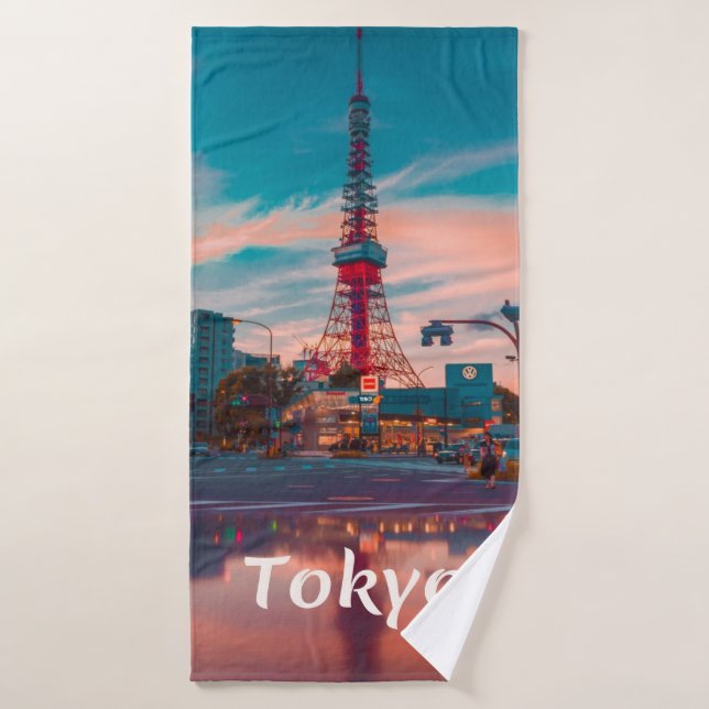 Tokyo Japan City Skytree Bath Towel (Bath Towel)