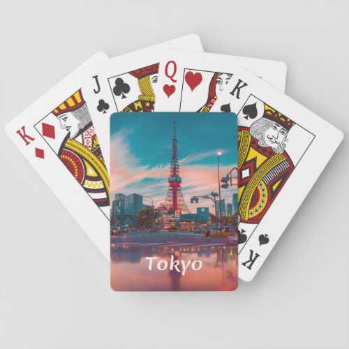 Tokyo Japan City Skytree Poker Cards