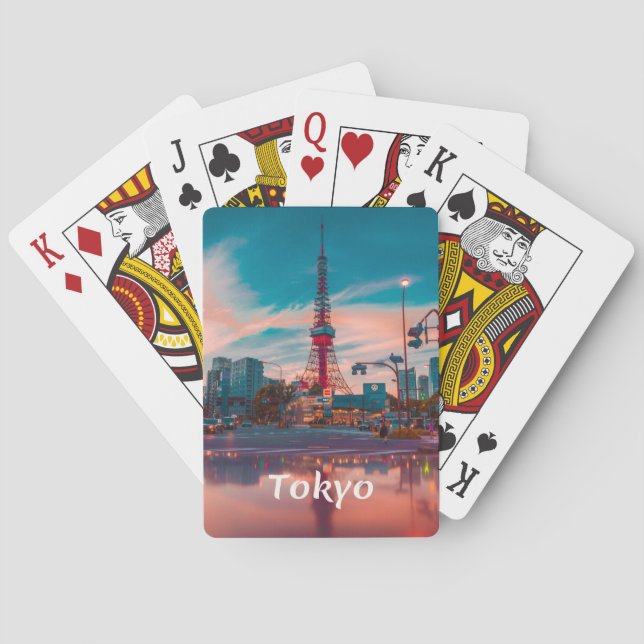 Tokyo Japan City Skytree Poker Cards (Back)