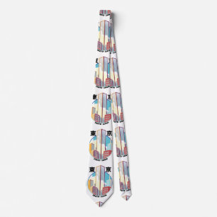 Tokyo Japan Cityscape logo Neck Tie