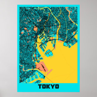 Tokyo - Japan Gloria City Map Poster