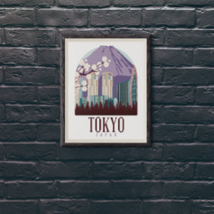 Tokyo Japan Japan Vintage Travel   Poster