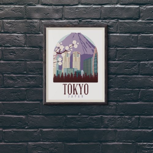 Tokyo Japan Japan Vintage Travel   Poster