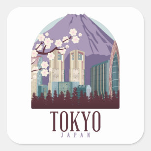 Tokyo Japan Japan Vintage Travel   Square Sticker
