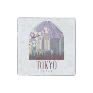 Tokyo Japan Japan Vintage Travel Stone Magnet