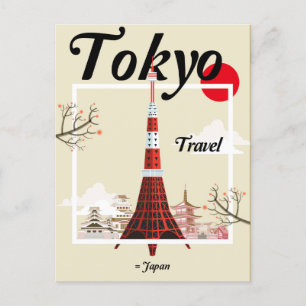 Tokyo Japan Japanese Vintage Travel asia Postcard