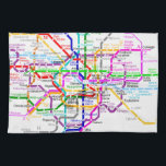 Tokyo Japan Subway Map Towel<br><div class="desc">Tokyo Japan Subway Map 東京地下鉄マップ</div>