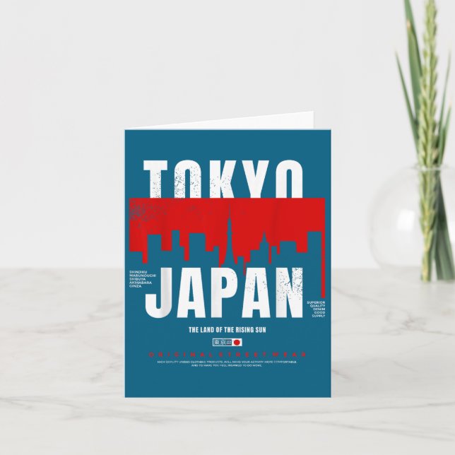 Tokyo Japan The Land Of The Rising Sun Original St Card (Front)