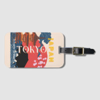 Tokyo Japan Travel Art, Retro Travel Art