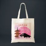 Tokyo Japan Travel Art, Retro Travel Art, Pink Tote Bag<br><div class="desc">A beautiful travel art design that captures the essence of old Tokyo in a retro aesthetic style. It is a perfect addition to any place and would make a great addition to your life,  especially if you like a pink vintage aesthetic.</div>