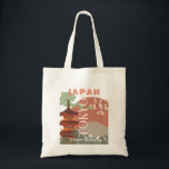 Tokyo Japan Travel Art, Retro Travel Art Tote Bag<br><div class="desc">A beautiful travel art design that captures the essence of old Tokyo in a retro aesthetic style. It is a perfect addition to any place and would make a great addition to your life,  especially if you like a vintage aesthetic.</div>