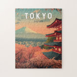 Tokyo Japan Travel Art Vintage Jigsaw Puzzle<br><div class="desc">Tokyo retro vector travel design. Tokyo,  the vibrant capital of Japan,  blends cutting-edge innovation with deep-rooted tradition,  offering everything from historic temples and bustling markets to towering skyscrapers and electric nightlife.</div>
